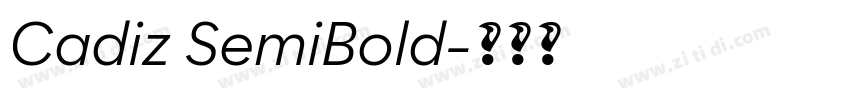 Cadiz SemiBold字体转换